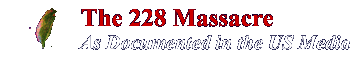 The 228 Massacre as documented in the US Media